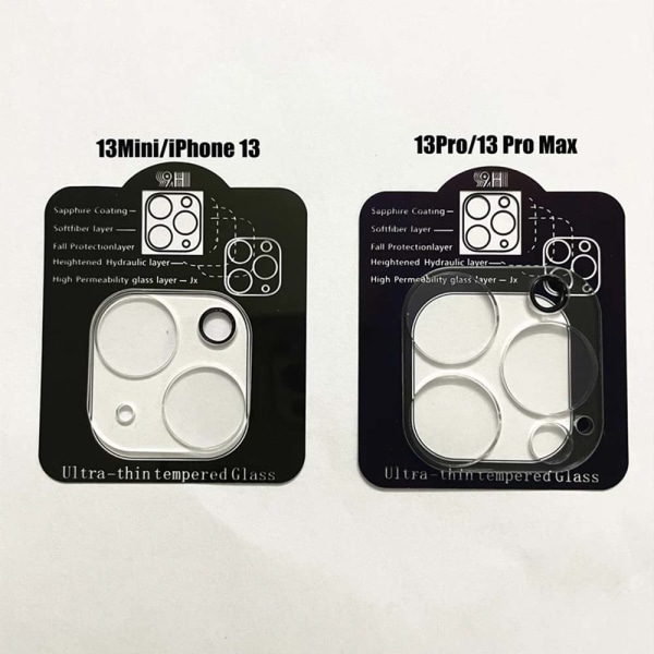 2-PAK 3-i-1 iPhone 13 Pro For & Bag + Kamera Lens Cover Transparent/Genomskinlig
