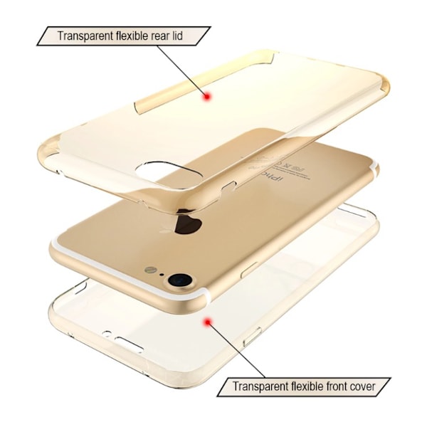 Exklusivt Smart Silikonfodral med TOUCHFUNKTION iPhone 7 PLUS Blå