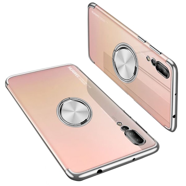 Silikonskal med Ringhållare - Huawei P20 Röd