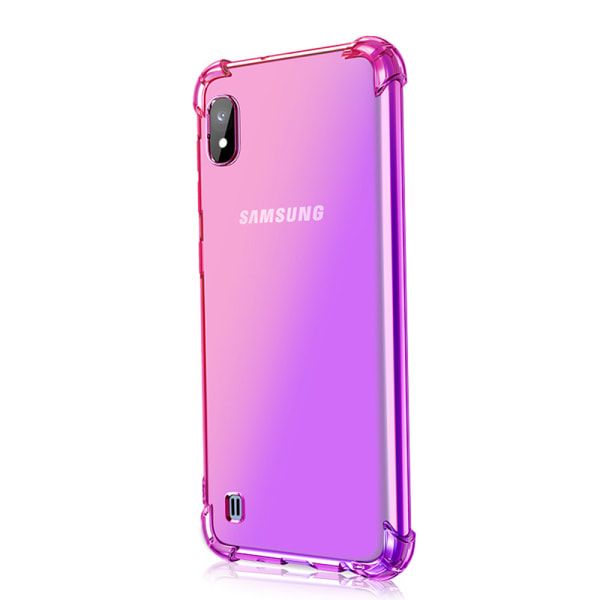 Samsung Galaxy A10 - Professionelt beskyttende silikonecover Blå/Rosa Blå/Rosa