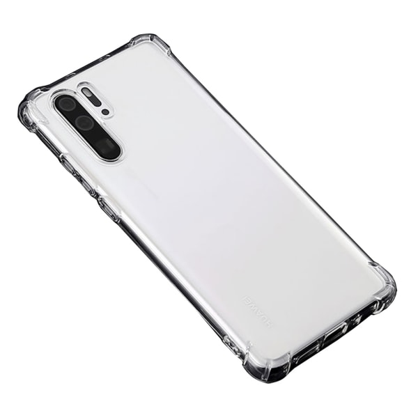 Huawei P30 Pro - Stødabsorberende Floveme Silikone Cover Transparent/Genomskinlig