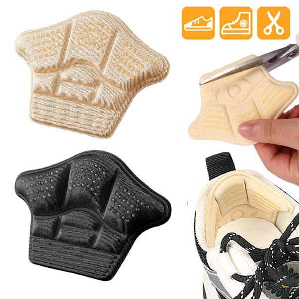 Mukavat ja suojaavat kantapäälliset kengänpohjalliset Beige 5MM
