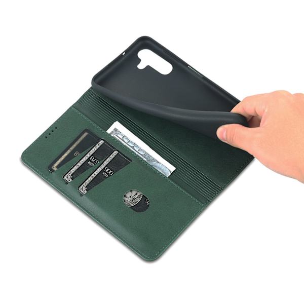 Samsung A14 5G- Plånboksfodral med 3-kortfack i Flera Färger Dark green