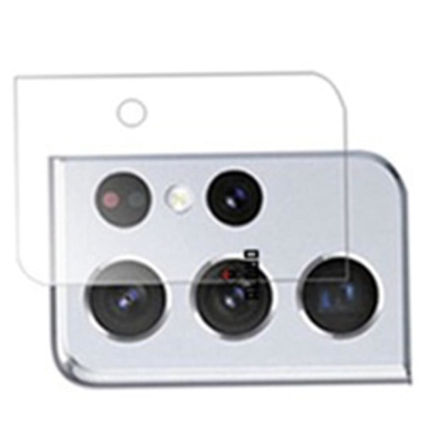 2-PACK S21 Ultra korkealaatuinen ultraohut kameran linssisuojus Transparent/Genomskinlig