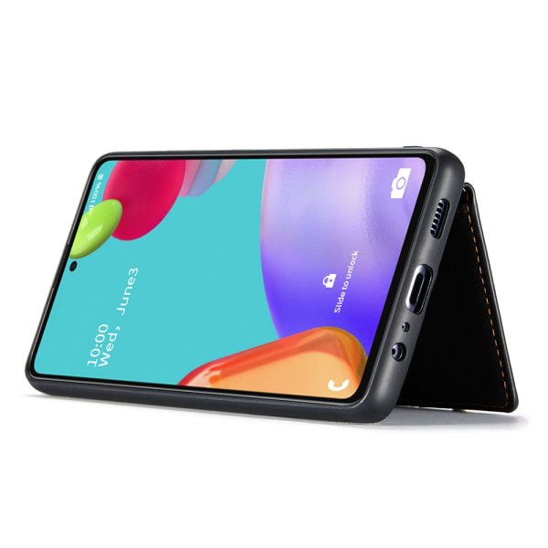 Samsung Galaxy A72 - Elegant Magnet Skal med Korthållare Brun