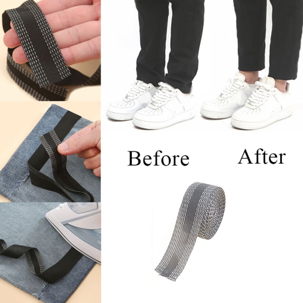 Praktiske selvklæbende bukser selvklæbende bånd (tape til bukser) 2 METER