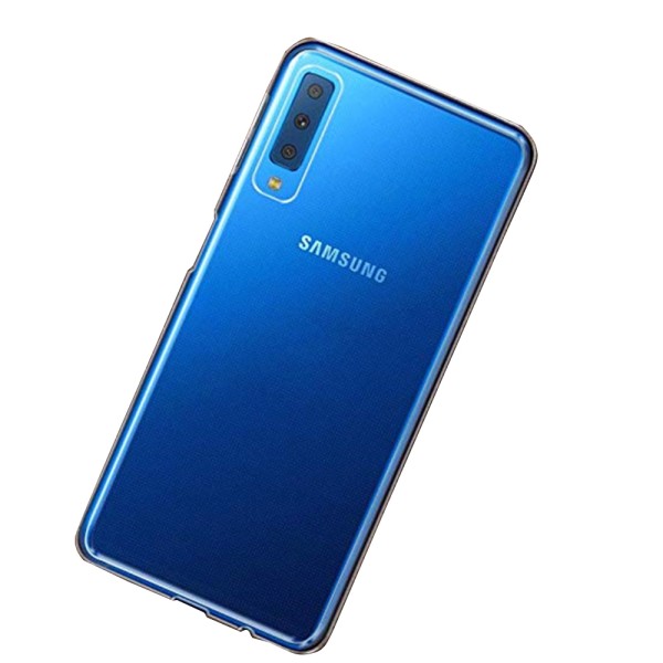 Samsung Galaxy A7 2018 - FLOVEME:n älykäs suojakuori silikonista Transparent/Genomskinlig
