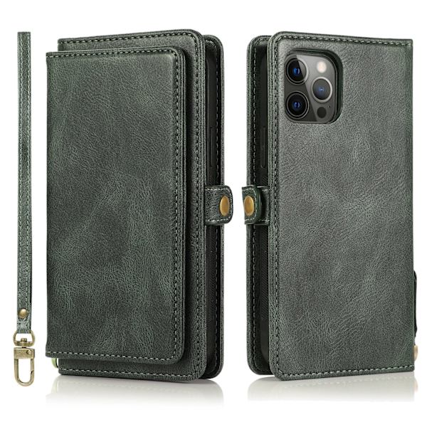 iPhone 14 Pro Max - Floveme Elegant Plånboksfodral Mörkblå
