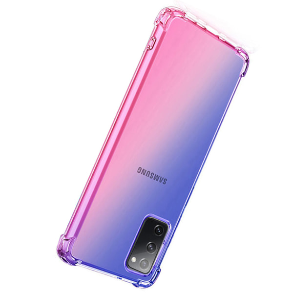 Samsung Galaxy S20 FE - Silikonskal med effektiv Stötdämpning Svart/Guld