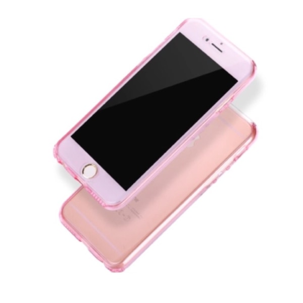 Stilig praktisk silikondeksel (dobbeltsidig) iPhone 8 PLUS Rosa