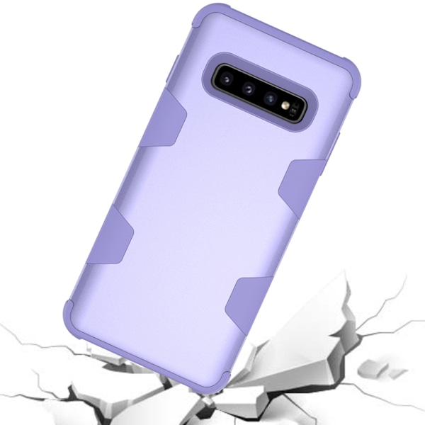 Samsung S10 Plus - Stilrent och Skyddande Skal "Rugged Robot" Lila