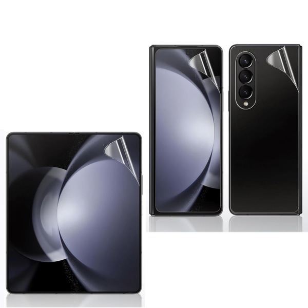 Samsung Galaxy Z Fold 5 - 1 Set Hydrogel Skärmskydd Huvudskärm+B Transparent