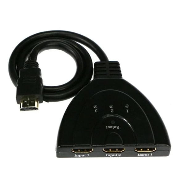 HDMI SWITCH SPLITTER 3 - 1 1080p Svart