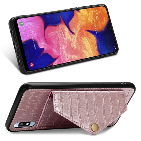 Samsung Galaxy A10 - Praktisk cover med kortrum Röd