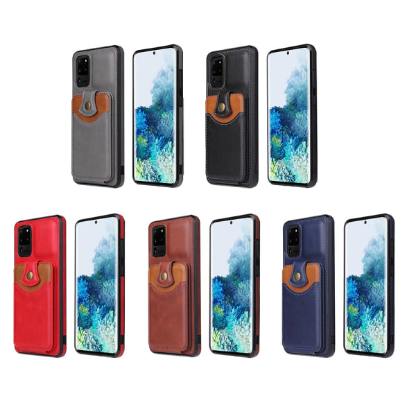 Skal med Kortfack - Samsung Galaxy S20 Ultra Svart Svart