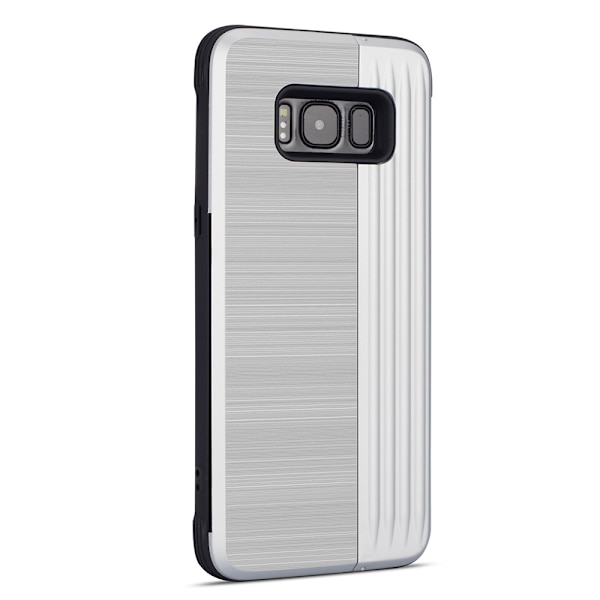 Tyylikäs kotelo Samsung Galaxy S8:lle korttipaikalla Lemanilta Silver Silver