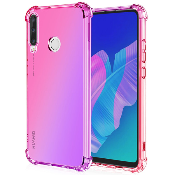 Huawei P40 Lite E - Stötdämpande Floveme Silikonskal Rosa/Lila Rosa/Lila