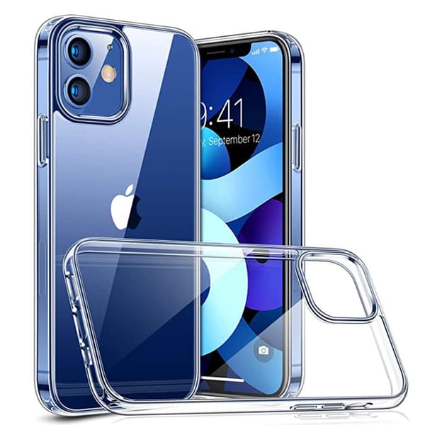 iPhone 12 Pro - Stötdämpande Silikonskal + Skärmskydd Transparent
