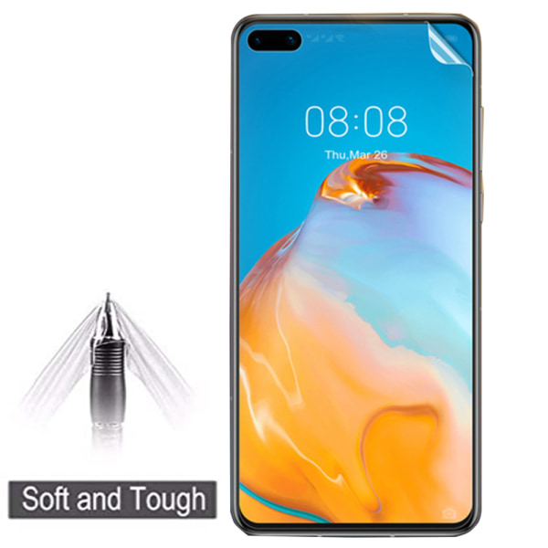 Huawei P40 2-PACK myk skjermbeskytter PET 9H 0,2mm Transparent/Genomskinlig