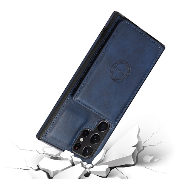 Skal med Korthållare - Samsung Galaxy S23 Ultra Blå