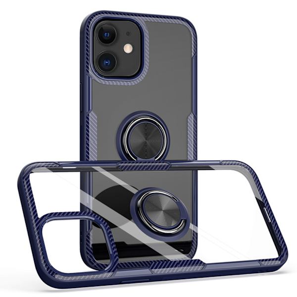 iPhone 12 Skal med Ringhållare Svart/Silver