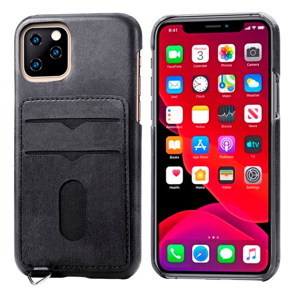 Skal med Korthållare - iPhone 11 Pro Max Svart