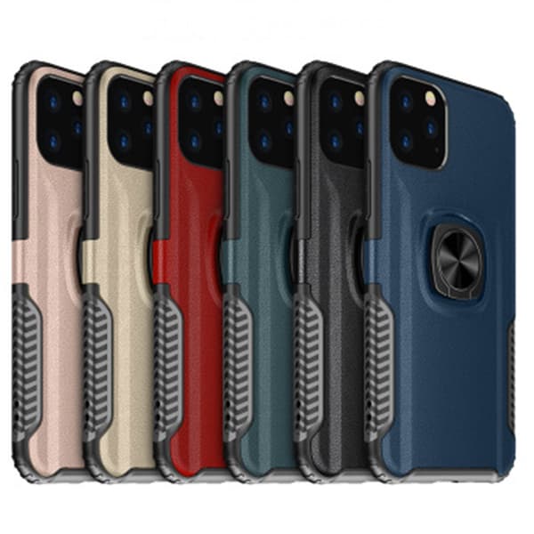 iPhone 11 Pro Max - Robust Skal med Ringhållare Guld Guld