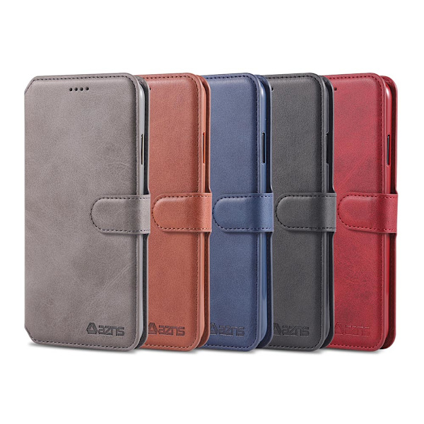 iPhone X/XS - Praktiskt Stilrent Plånboksfodral Svart