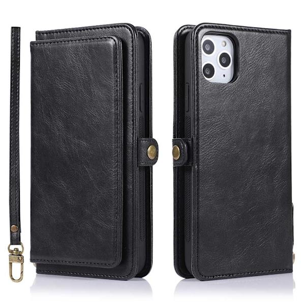 iPhone 11 Pro - Stilfuldt dual-funktion pung etui Svart