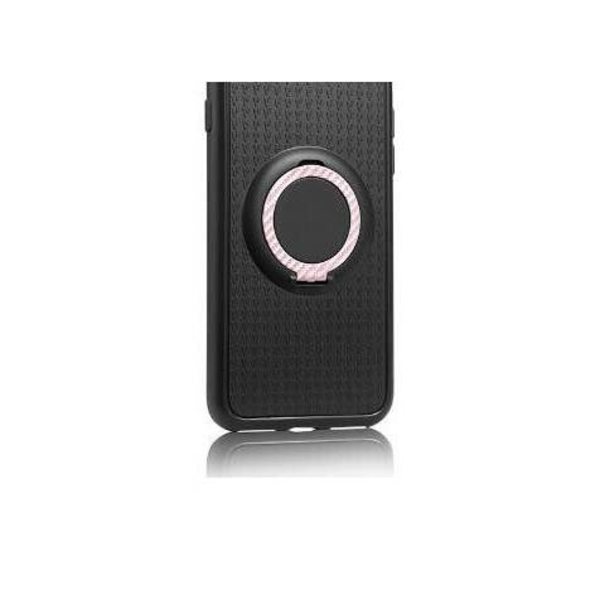 Galaxy S8 - Smart Silikonskal med Ringhållare FLOVEME Svart