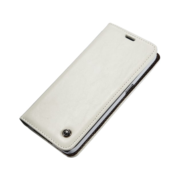 Stilig lommebokdeksel fra CASEME til Samsung Galaxy S7 Edge Vit