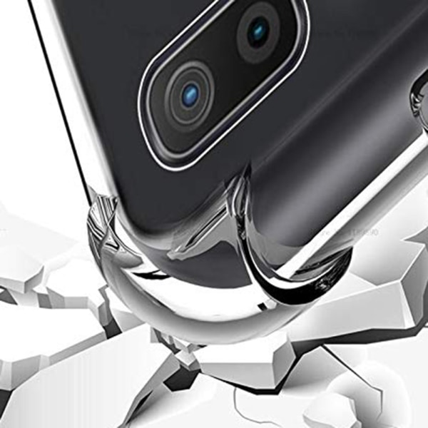 Samsung Galaxy A50 – iskuja vaimentava (paksu kulma) silikonikuori Transparent/Genomskinlig