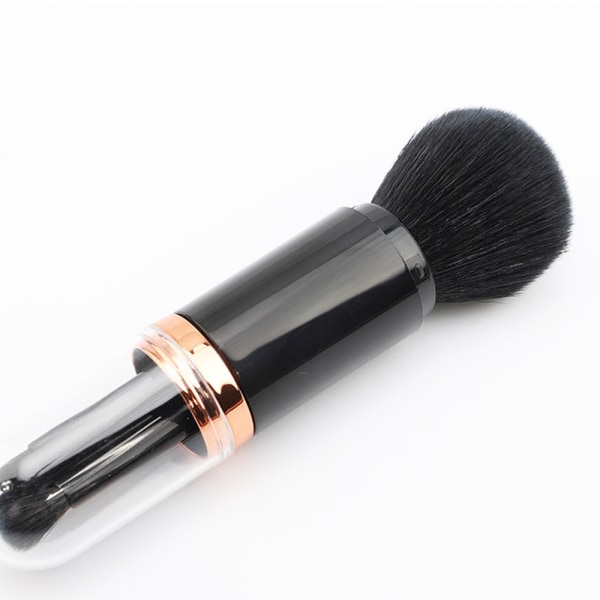 4i1 Makeup Brush Set Lip Blend / Øjenskygger Svart/Silver