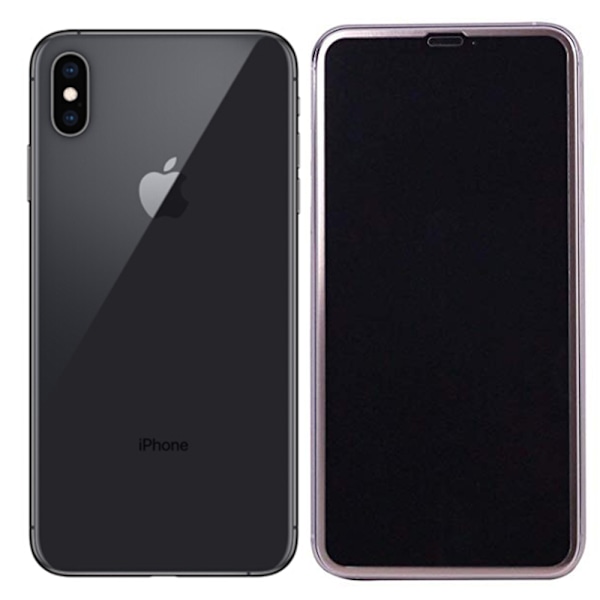 10-PACK iPhone XS Max ProGuard Skärmskydd 3D Aluminiumram Silver