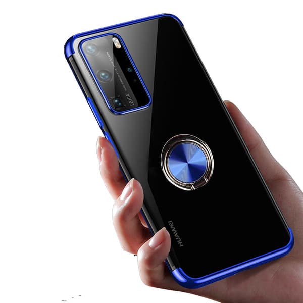 Huawei P40 Pro - Skal med Ringhållare Silver