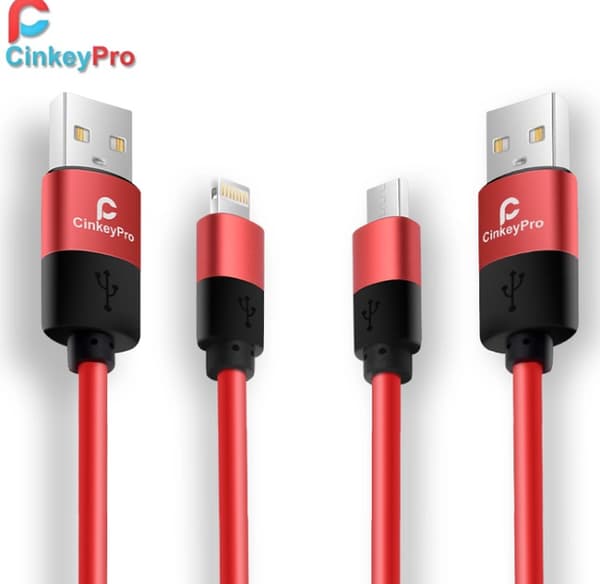 Lightning USB-kabel från CinkeyPro - Long-life 100cm (ORIGINAL) Vit