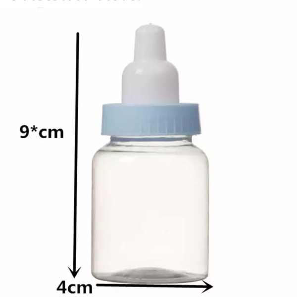 Sød mini-babyflaske dåbsgave baby shower Blå