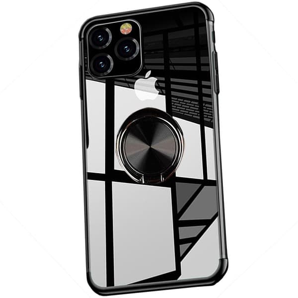 Elegant Skyddande Silikonskal Ringhållare - iPhone 11 Silver