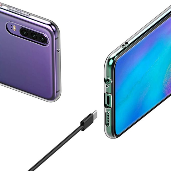 Huawei P30 - Skyddande Tunt Silikonskal (FLOVEME) Transparent/Genomskinlig