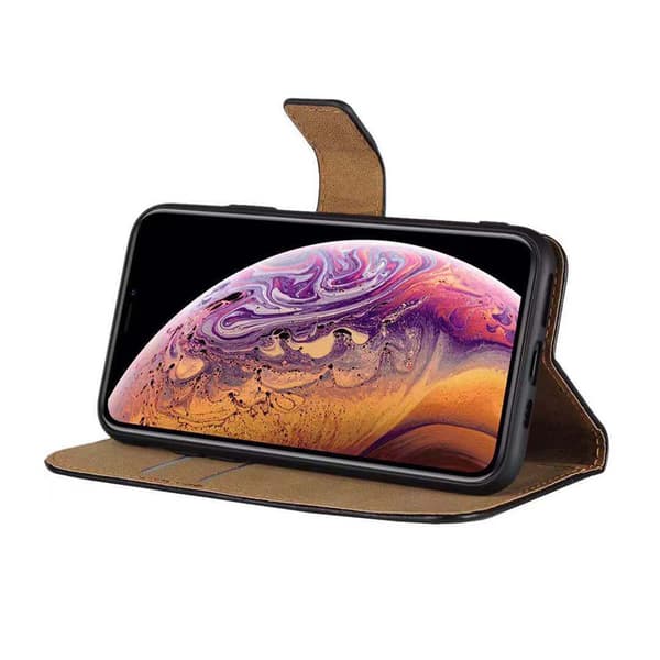 Plånboksfodral i Läder för iPhone XS MAX (TOMKAS) Brun Brun