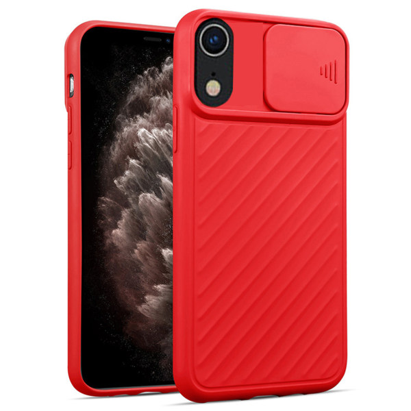 iPhone XR - Kraftfullt Skal Kamera Skydd Röd