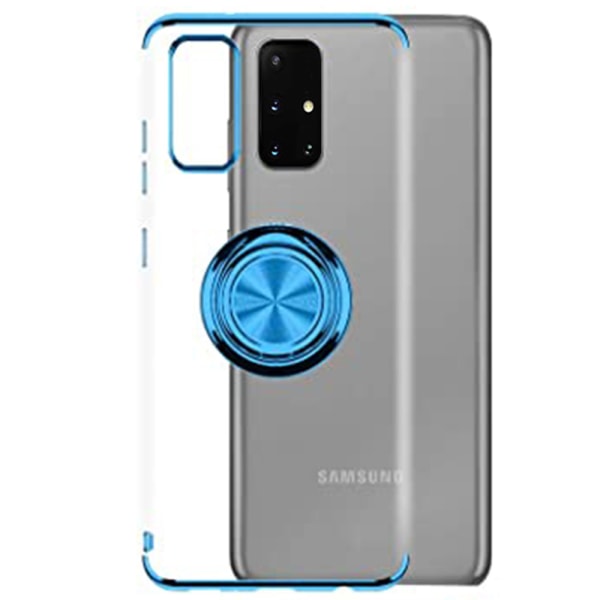 Silikonskal med Ringh�llare - Samsung Galaxy A51 Blå