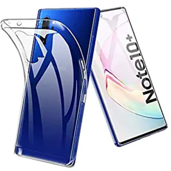 Samsung Galaxy Note 10 Plus - Slittåligt Silikonskal Transparent/Genomskinlig