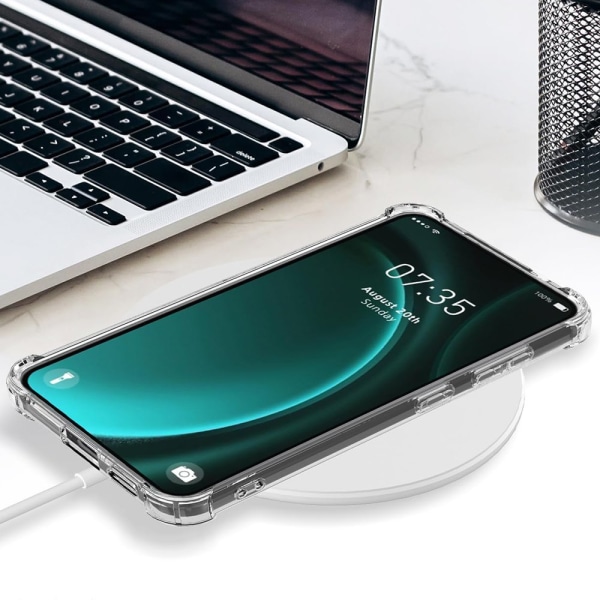 Samsung Galaxy S24 plus - Støtdempende tynt silikondeksel Transparent