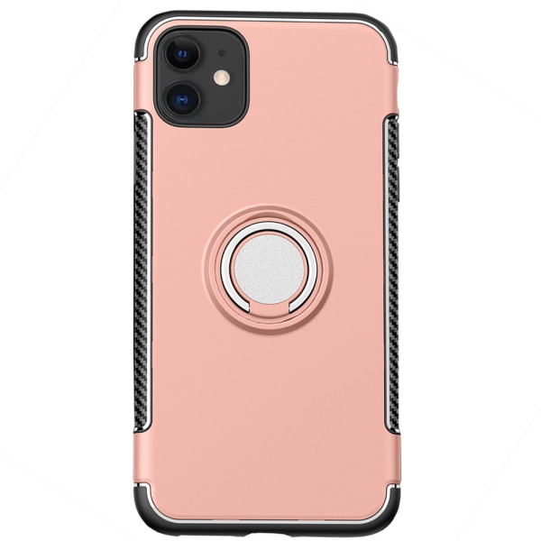 iPhone 12 Skal med Ringh�llare FLOVEME Roséguld