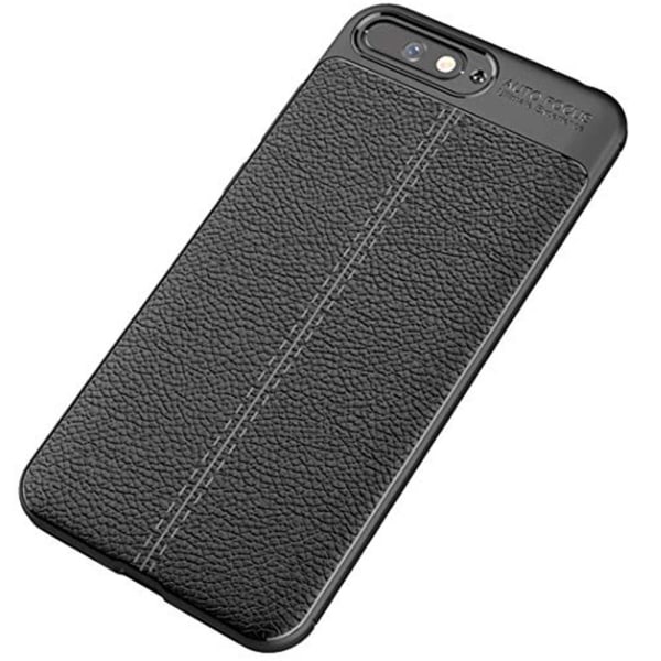 Huawei Y6 2018 - Smidigt Litchi-Läder Design Skal Grå Grå