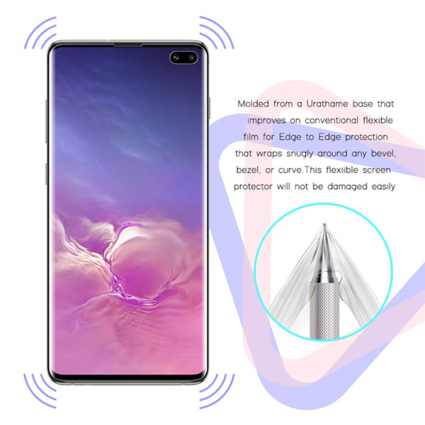 Samsung Galaxy S10 Plus - HuTech FRAM Skärmskydd Transparent/Genomskinlig