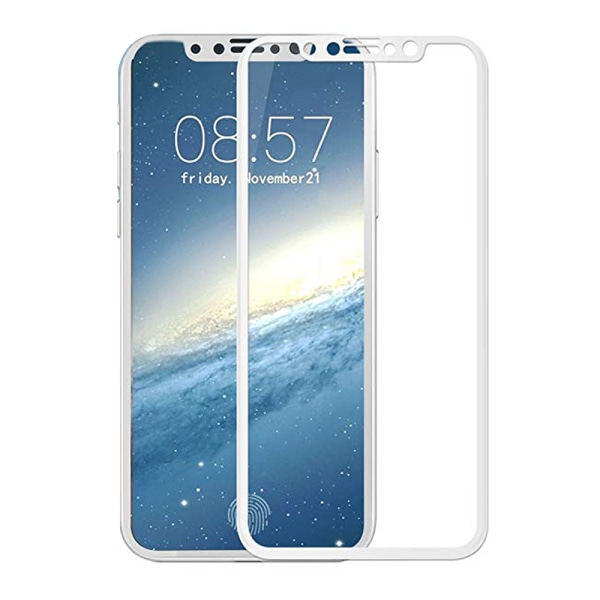 2-PACK HuTech's Carbon Screen Protector til iPhone X/XS Vit