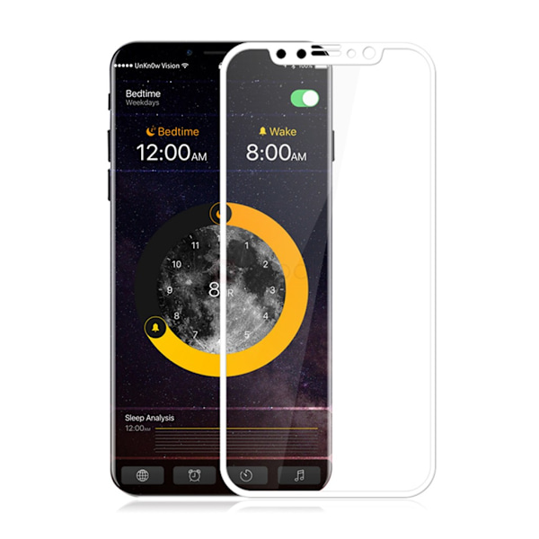 iPhone X - 2-PACK Skärmskydd av ProGuard (3D/HD-Clear) Fullfit Vit