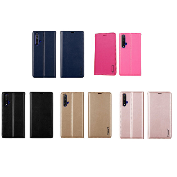 Huawei Nova 5T - Stilfuldt Hanman Wallet etui Rosaröd